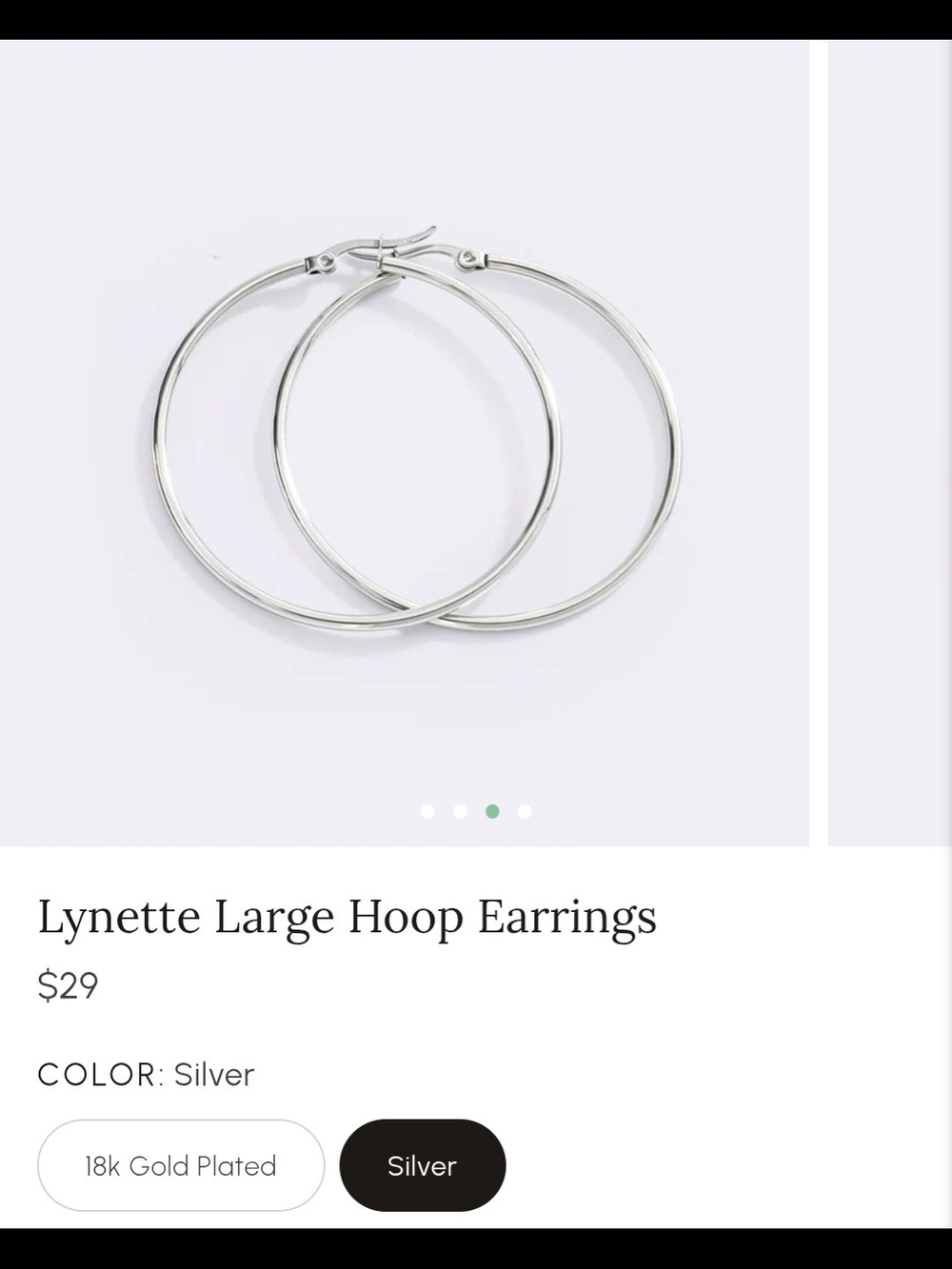 Lynette Classic Hoop Earrings in Silver